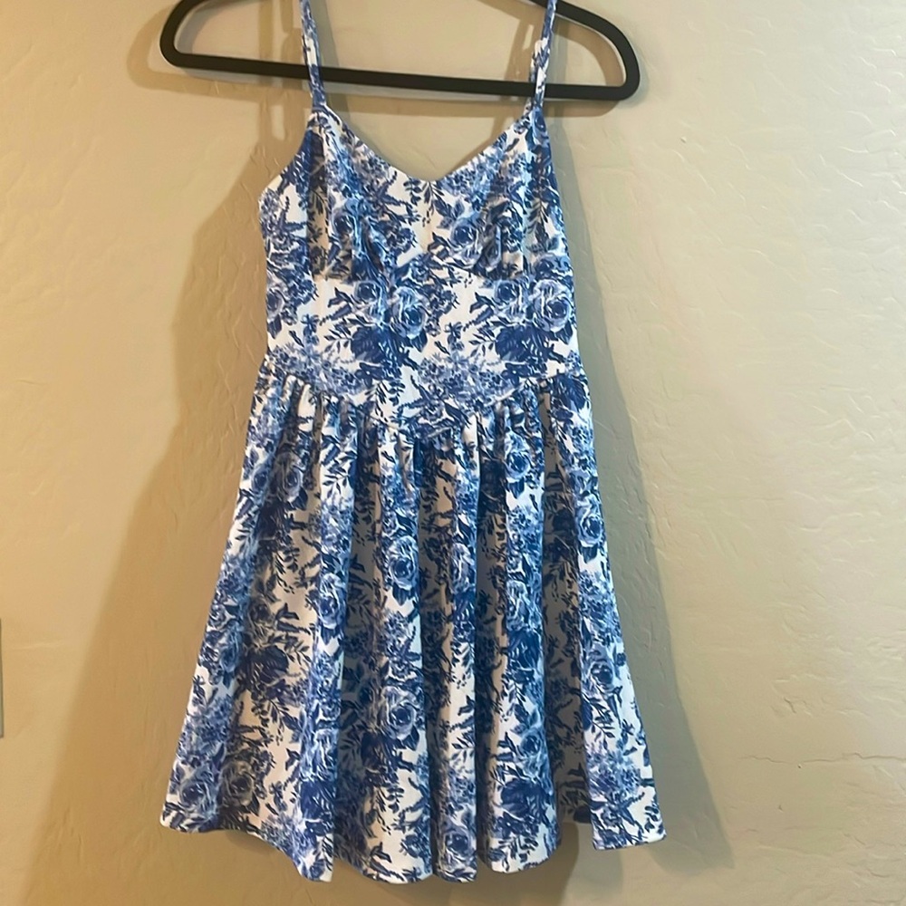 Blue floral sundress
